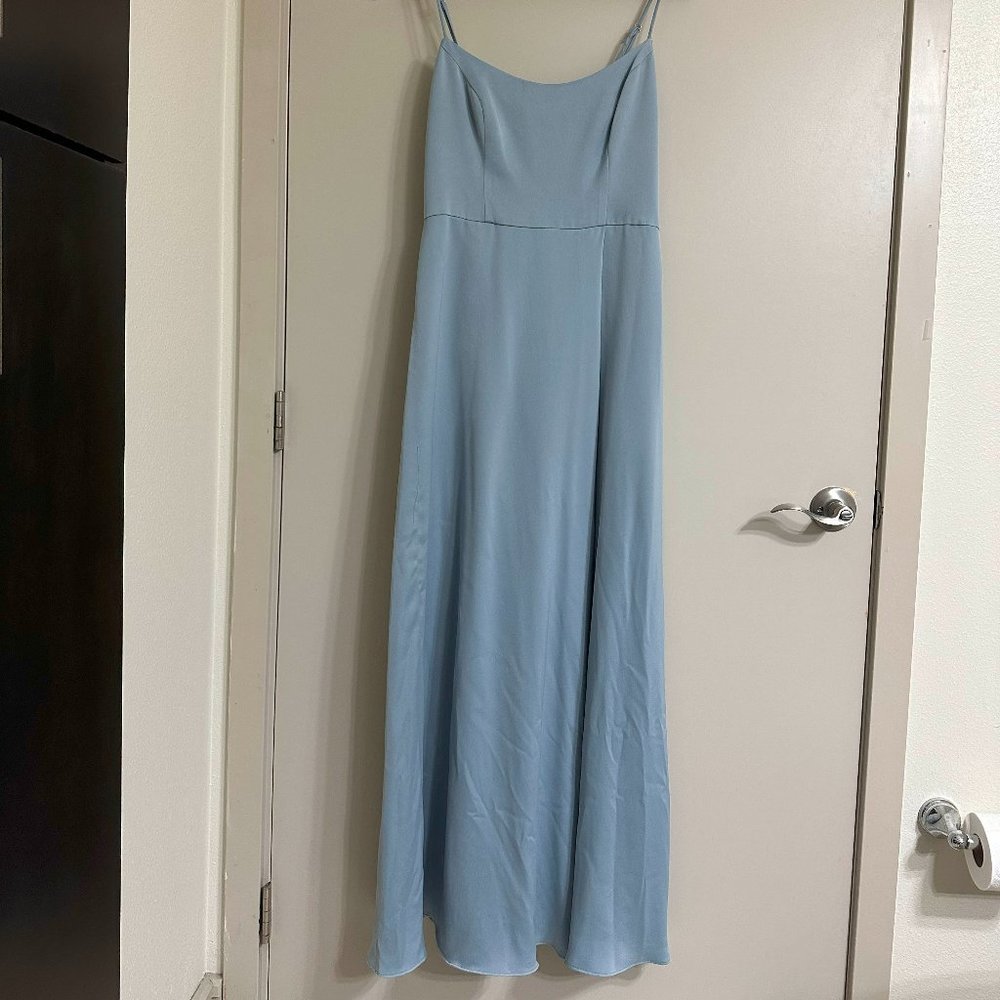 Women's 10 One Shoulder Dusty Blue Bridesmaid Dress
